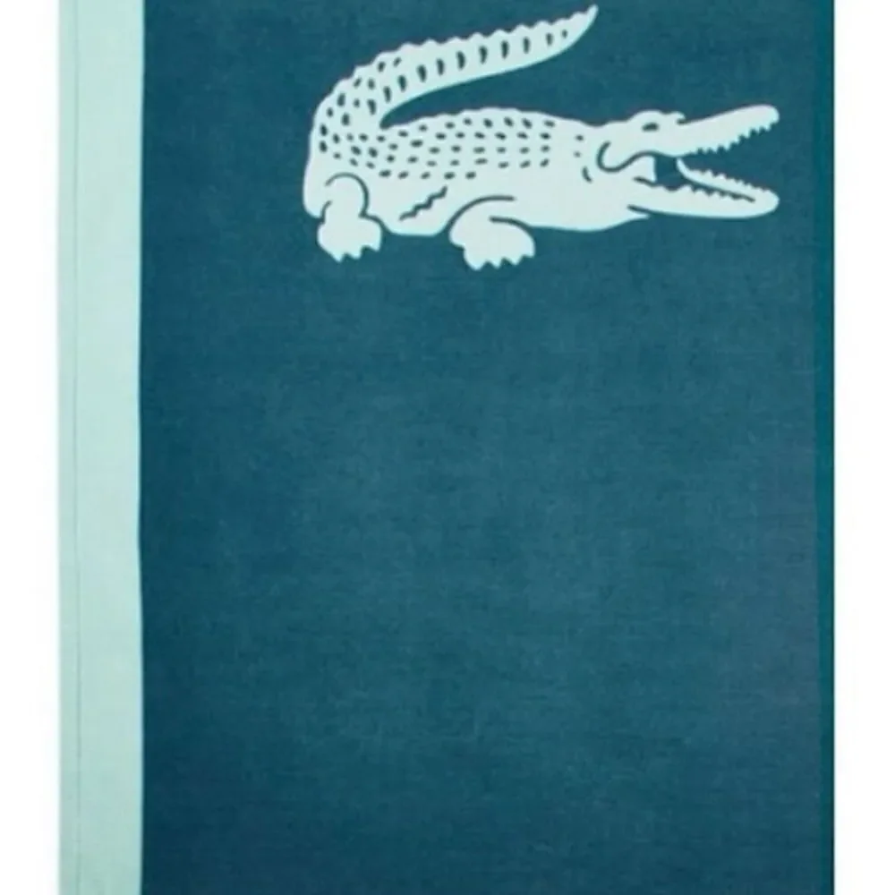 NWT Lacoste Gorgeous Green Ombre Blocks Logo 100% Cotton Big 72”x36” Beach Towel